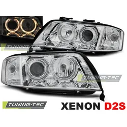 Scheinwerfer XENON Angel Eyes Chrom passend für AUDI A6 01-04
