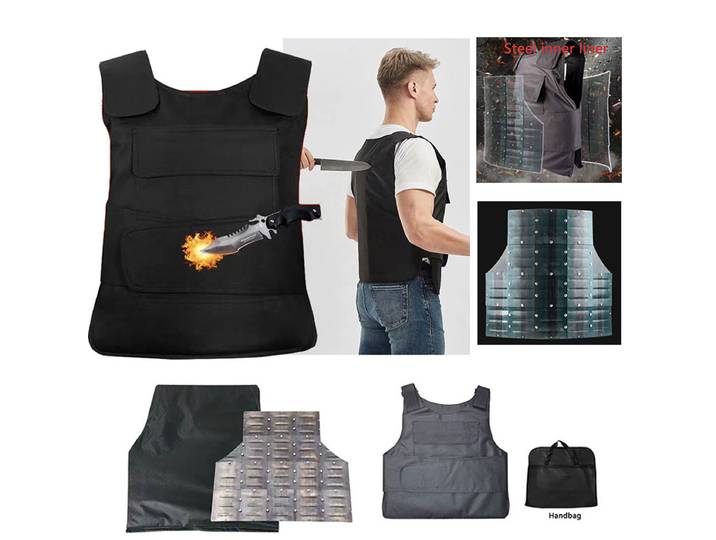 Gilet anti-coupure en acier à haute teneur en manganèse, tenue tactique de sécurité, vêtement de protection extérieur anti-perforation