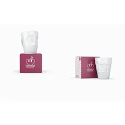 Henkelbecher-Set 2-tlg. - jeweils 350 ml - FIFTYEIGHT Henkelbecher - Dekor Weiß - 1 Set