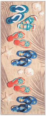 Liora Manne Lush Decor Impressions Beachside Flip Flops Indoor/Outdoor Mat