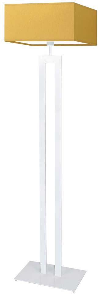 17 Stories Arsh 161 H cm Traditional Floor Lamp White/Mustard 161cm H X 40cm W X 40cm D
