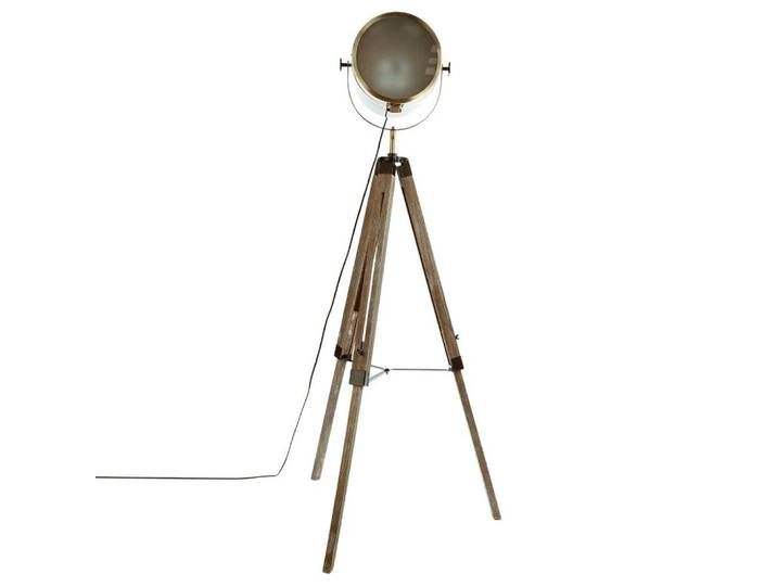 Lampadaire industriel métal et bois EBOR H150cm