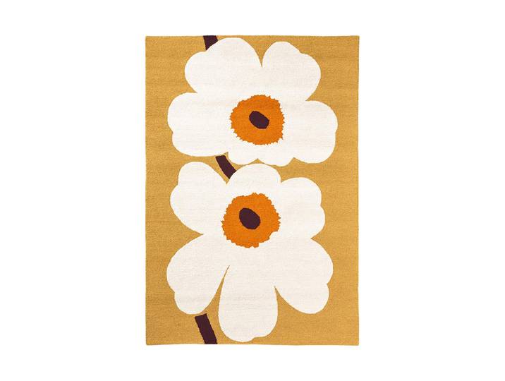 Hochwertiger In- & Outdoor Designer Teppich „Unikko Ann. Honey“, verschiedene Grössen MARIMEKKO