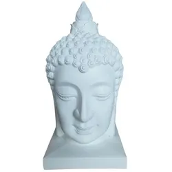 Relaxdays Buddha-Kopf 60 cm Weiß