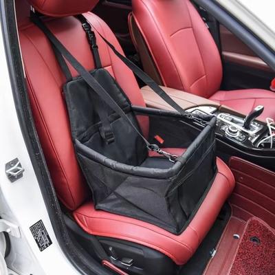 Happy Pet Pantry Premium Dog Car Seat Cover, Foldable Travel Pet Booster With Safety Belt & Breathable Mesh black