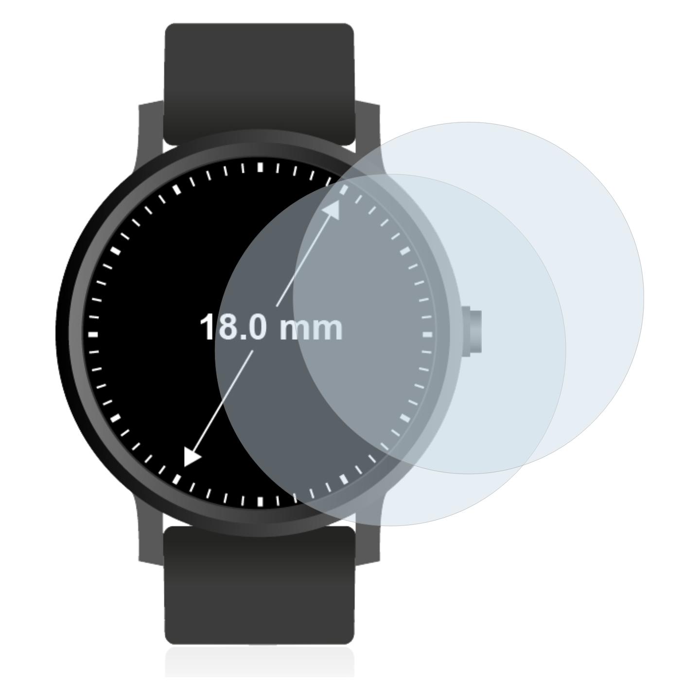 Brotect Entspiegelungsfolie für Armbanduhren (Kreisrund, ø: 18 mm) Displayschutz Displayschutzfolie Folie M (1900315)