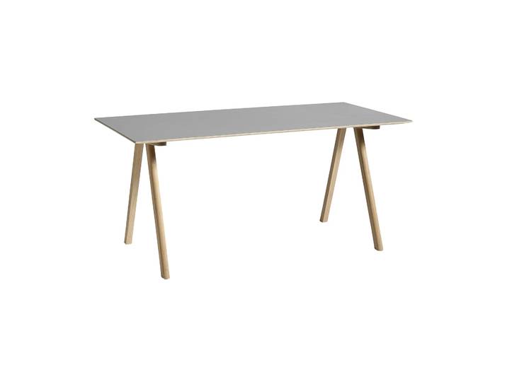 HAY CPH10 2.0 Schreibtisch 80x160 cm Grey linoleum-lacquered oak