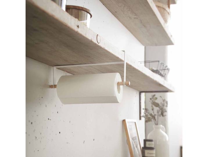 Support pour rouleau de cuisine Tosca 2 x 12 x 32cm Blanc