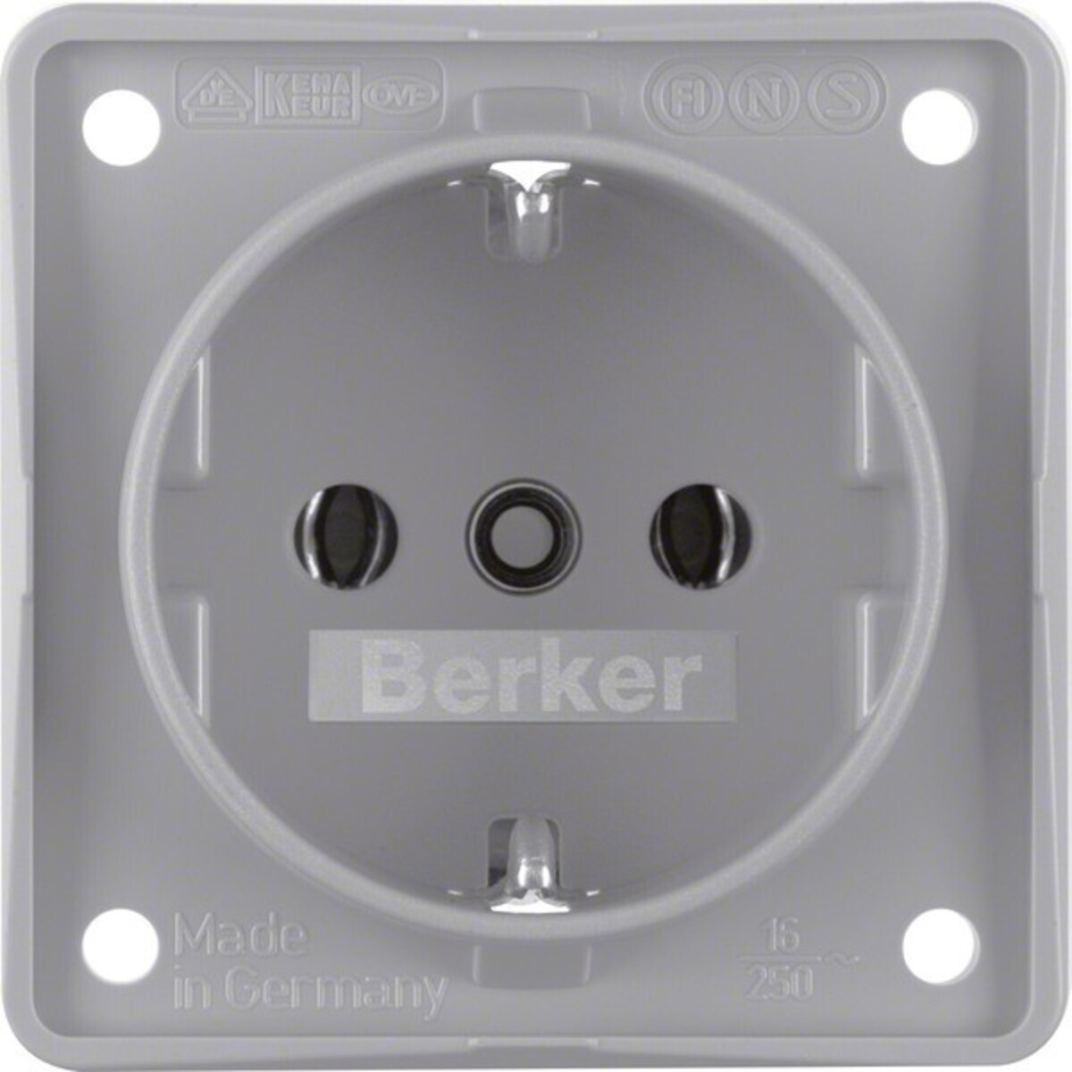 Hager BER B.Mobil Schuko combinatie stekker 0941852506, grijs, mat
