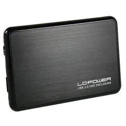 LC-Power LC-25BUB3 Speicherlaufwerksgehäuse Aluminium, Schwarz 2.5"