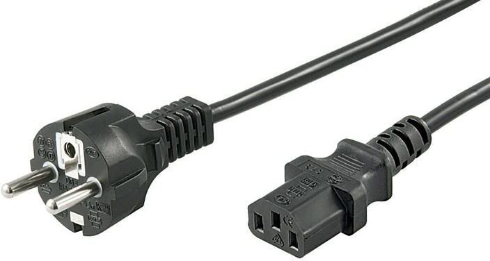 Microconnect Power Cord Schuko CEE 7/7 to C13 Black - 0.5m