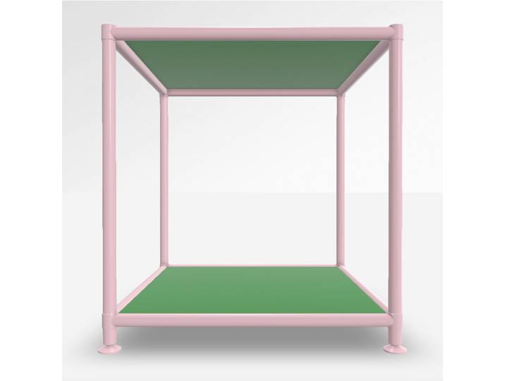 Couchtisch System4 Cubey 40.4x40.4 cm, Apple Green/Pink, Quadratisch, Neu - Perfekt für Sofa und Lounge