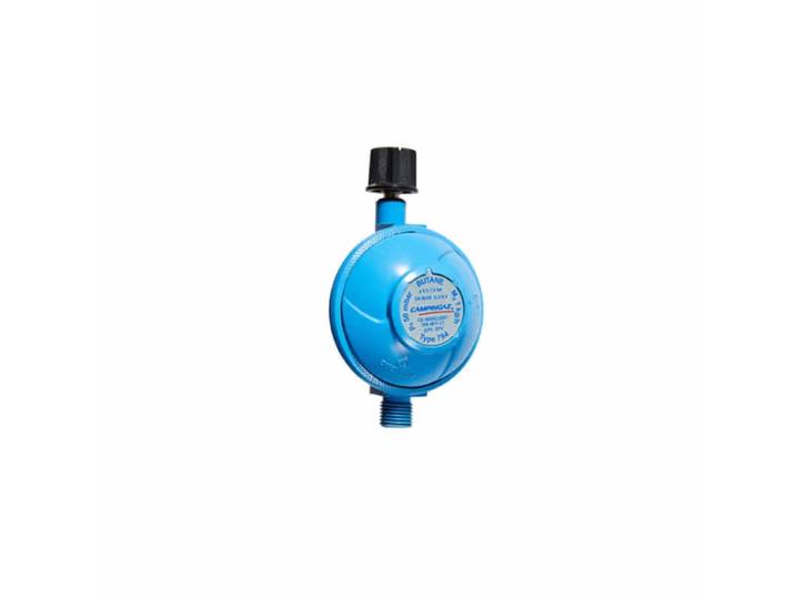 Campingaz Gasdruckregler für CAG-Flasche 50mbar – Holzkohle/Briketts/Grill Anzünder – blau