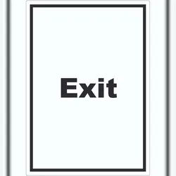 HB-Druck Exit Aufkleber mit Text Ausgang hochkant A1 (594x841mm)