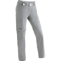 MAIER SPORTS Damen Hose Inara slim zip Da-Zip Off Hose el., Größe 46 in Grau Grau
