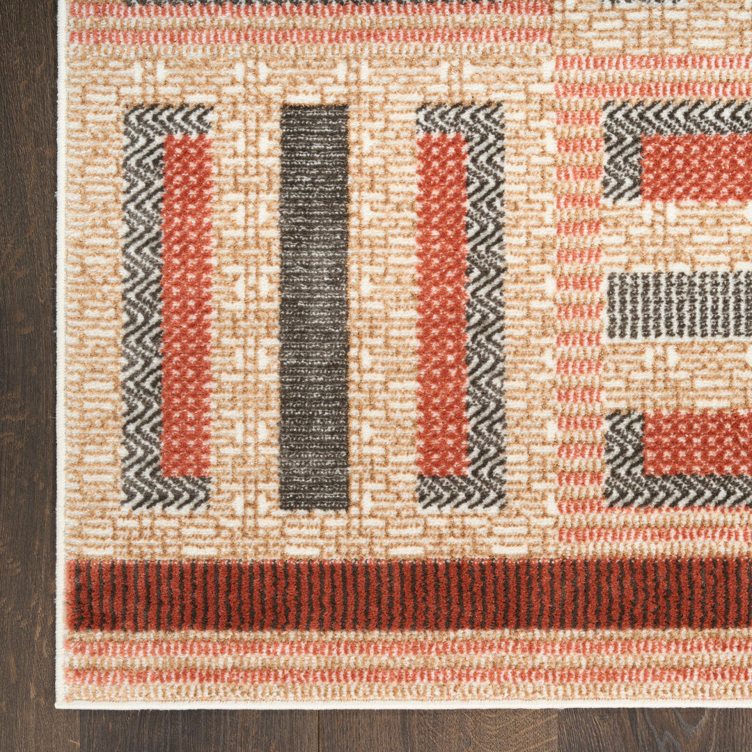Bloomsbury Market Alisah Geometric Machine Made Area Rug Multi Rectangle 244 x 305 cm