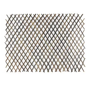 Frank-Flechtwaren Rankgitter 101492, braun, zur Wandmontage, aus Weide, rechteckig, 30 x 95 cm bis 200 x 30 cm