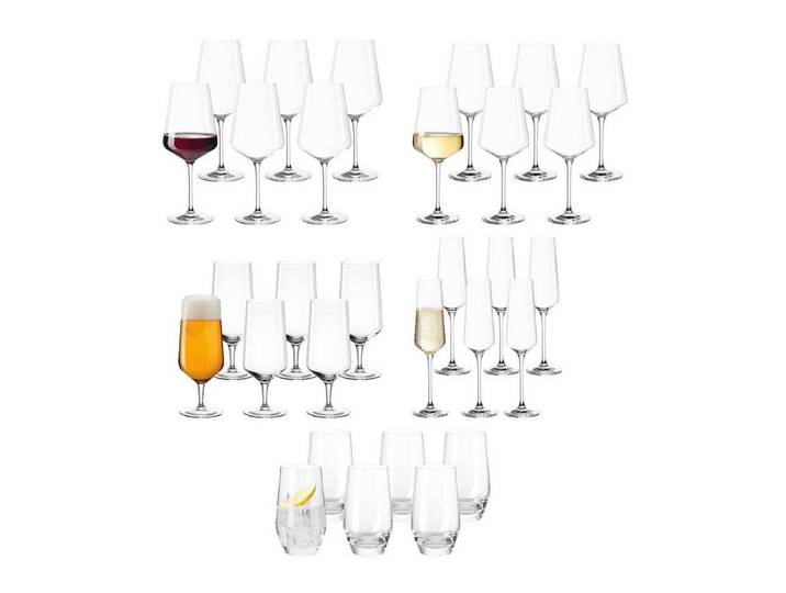 LEONARDO Gläser-Set PUCCINI Gläserset Bier, Sekt, Wein 30er Set, 30-tlg., Glas