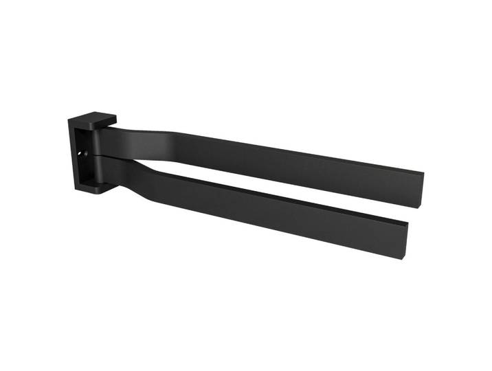 Sadena Handtuchhalter, Schwarz, Metall, eckig, 6x4.8x34.5 cm, Badezimmer, Badezimmerausstattung, Handtuchhalter