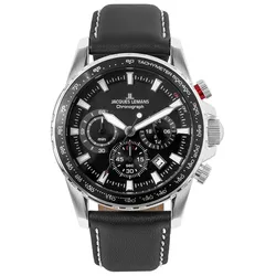 Jacques Lemans 1-2099A Herrenuhr Chronograph Liverpool Schwarz