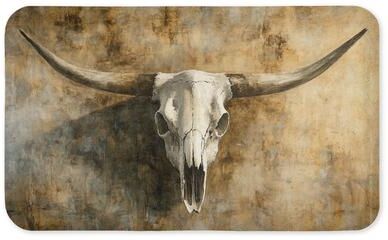"Stupell Vintage Cow Skull Printed Anti-Fatigue Floor Mat, 30""x18"""