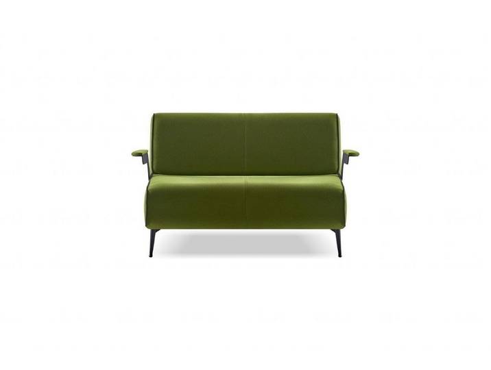 Xlmoebel 2-Sitzer Sofa modern olivgrün elegant Leder minimalistisch vielseitig, 1 Teile