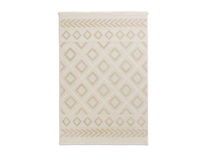 Hoogwaardig buitentapijt weerbestendig - tapijt woonkamer - buitentapijt slijtvast balkon, terras, tuin - kleine ruiten beige 200x290 cm