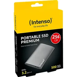 INTENSO Premium Edition Festplatte, 256 GB SSD, 1,8 Zoll, extern, Anthrazit