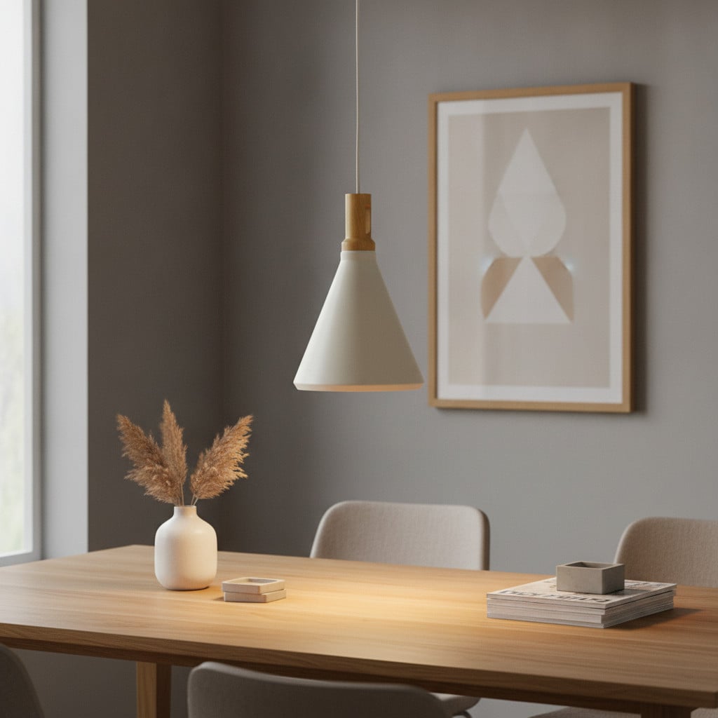 Artdelight Cornet Design Hanglamp - Wit - Ø 26 cm