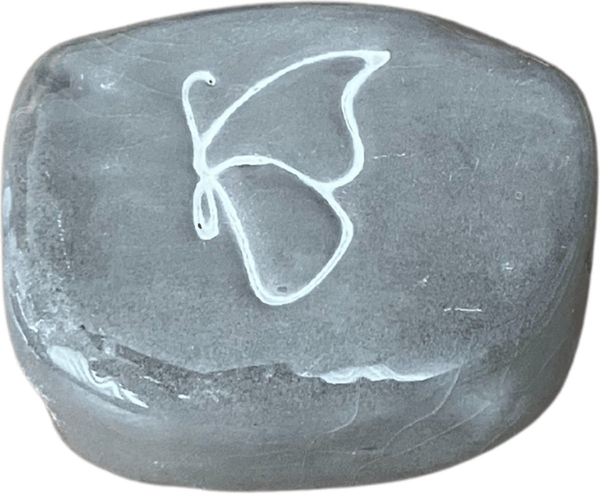 Lalief Handgemaakte Mini Urn met Vlinder - Wit
