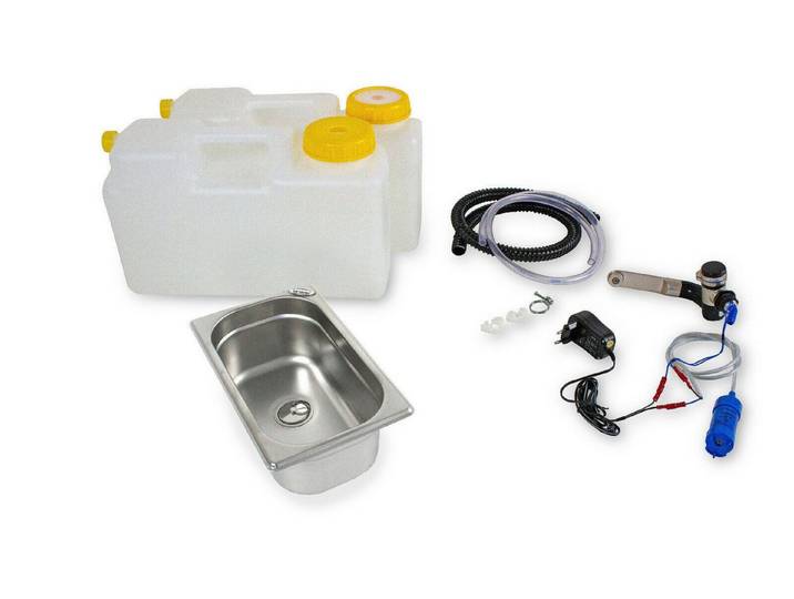 ad-ideen Waschbecken 230V Miniküche Campingküche Bausatz 265x160x100mm Barwig T4 T6