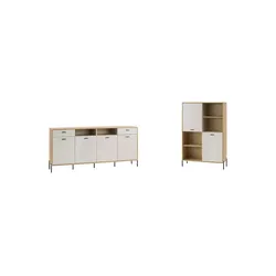Wohnwand 2-teilig Fredericia , braun , Maße (cm): B: 310 H: 160