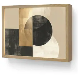 WANDLEUCHTE MIT AKKU Abstrakt - Modern - Schwarz - Gold LED 40x30 cm Wandlampe