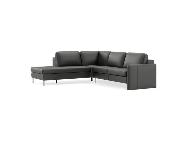Ecksofa Classica-8011, Johann Jakob, kat. j, mercury black, Leder