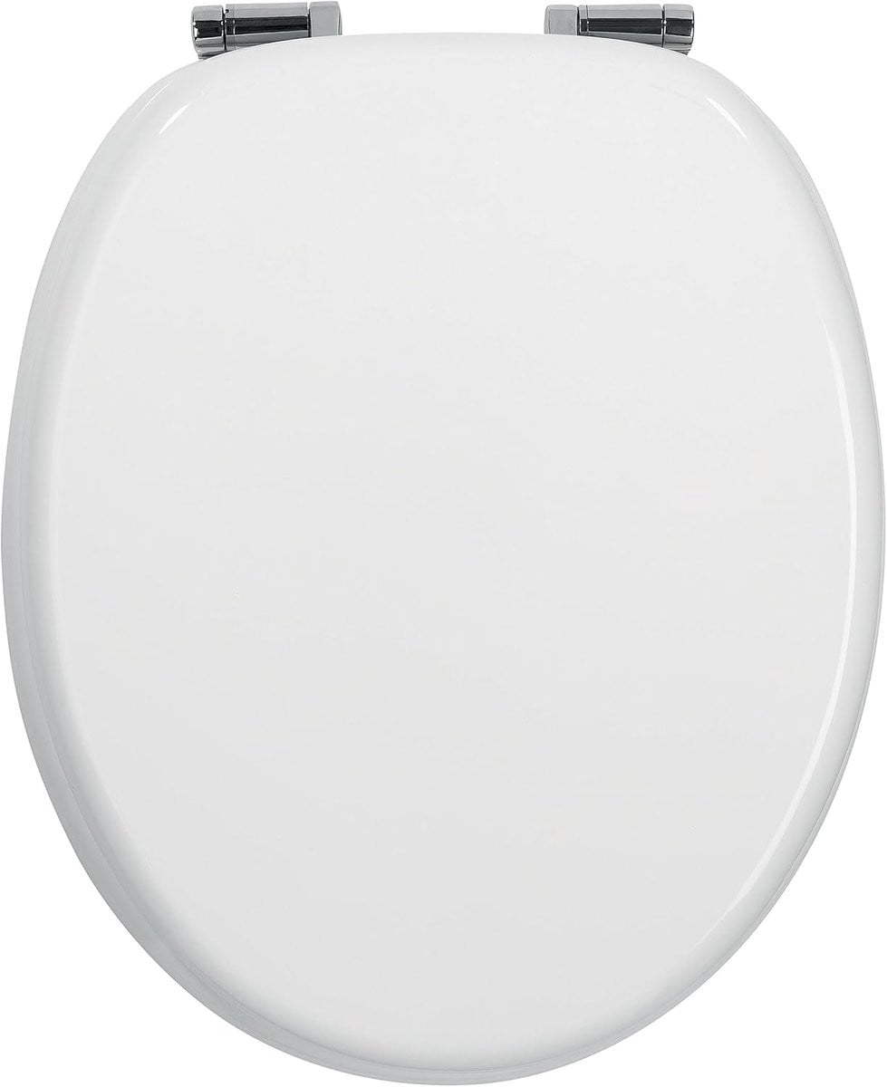 Universele witte toiletbril met softclose mechanisme voor comfortabel zitten