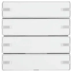 Berker Tastsensor Komfort Q.x 4-fach mit Beschriftungsschild KNX polarweiß samt