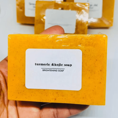 Inspire Curations GlowRadiance Turmeric Kojic Acid Soap Lemon Brightening Handmade Face & Body Bar 2