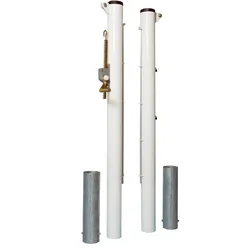 Carrington Tennispfosten rund aus Stahl (Paar) 90mm Durchmesser