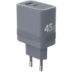Force Power FPCS45WACPDCUBERG Netzteil (45 W, 1 Port), USB Ladegerät, Grau