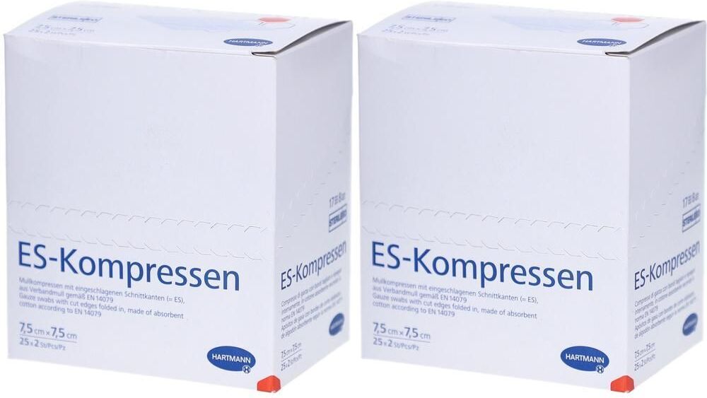 No Brand Es-Kompressen steril 7,5x7,5 cm 8fach 2x 2x25x2 St Kompressen