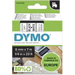 DYMO® Original D1-Schriftband für LabelManagerTM, Polyester, wieder ablösbar - schwarz auf weiss