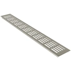 MS Beschläge Lüftungsgitter Alu Heizungsabdeckung b 80mm x L 500mm Edelstahl eloxiert
