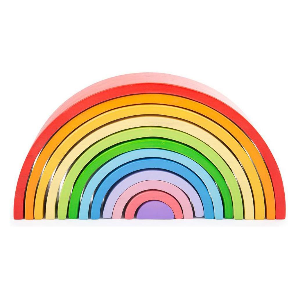Bigjigs Grosses Regenbogen-Stapelspiel aus Holz (BJ498)
