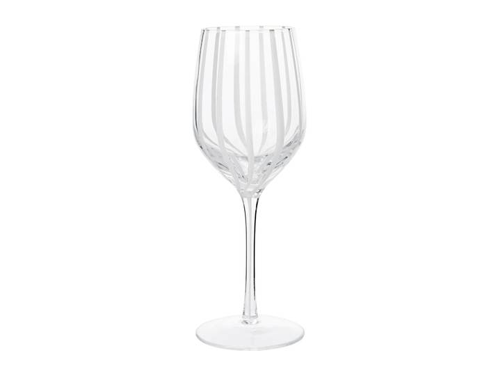 Broste Copenhagen Stripe wittewijnglas 35 cl Clear-white stripes
