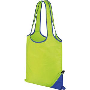 Result Einkaufstasche R002X, grün / blau, aus Polyester, in sich verstaubar, mit Henkeln, 36 x 39 cm