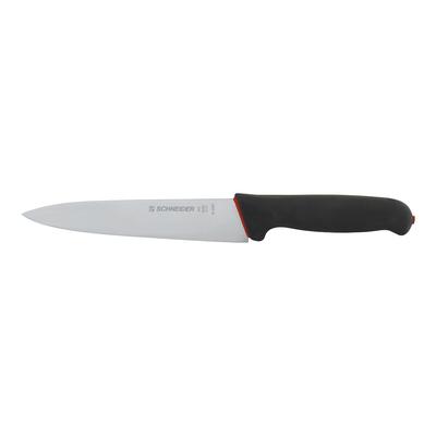 Schneider - S-Grip Kochmesser, schmale Klinge, Griff: schwarz, rot, 180 mm
