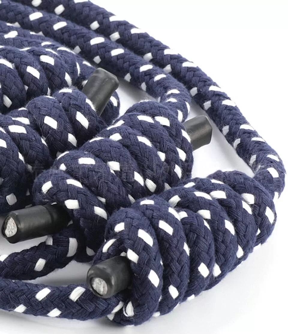 INF Yoga-Wandseile Set – 2 lange, 2 kurze Seile mit Wandankern, Blau (4 Seile + 4 Wandanker) Blau