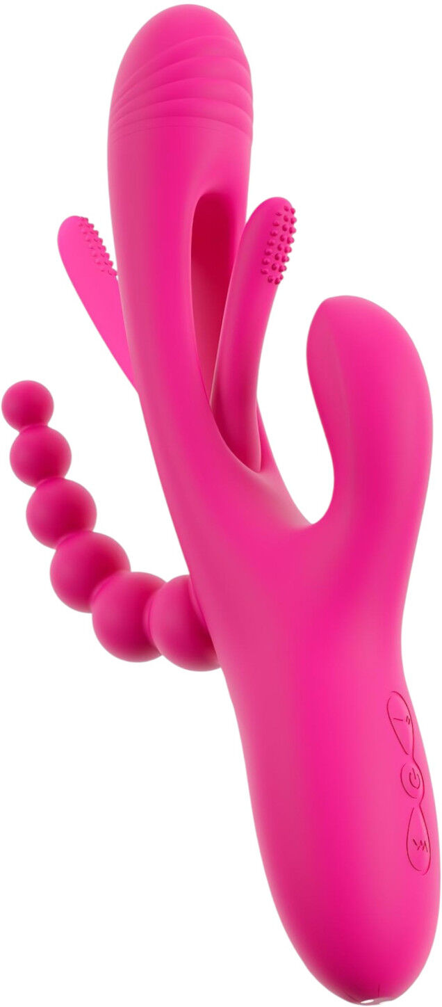 Sweet Smile SMILE - triple‑arm, tongue vibrator (pink)