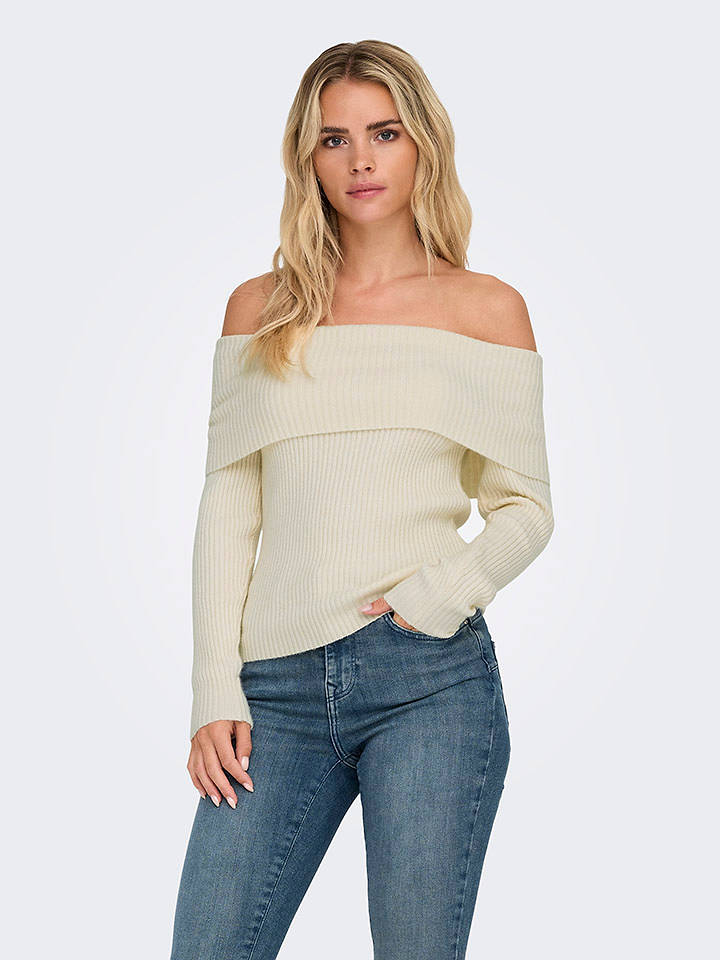 ONLY Pullover in Creme - L