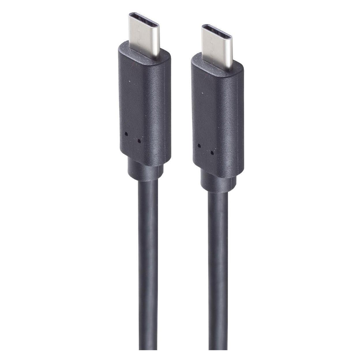 Shiverpeaks -BASIC-S--USB-C Verbindungskabel--USB Kabel 3.2 USB Typ C Stecker auf USB Typ C Stecker, Gen 2x2 s (0.50 m, USB 3.2 Gen 2x2, 60 W) (BS13-48015)